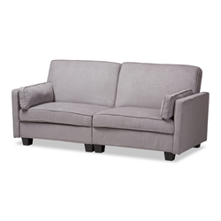 Baxton Studio Felicity Modern and Contemporary Light Gray Fabric Upholstered Sleeper Sofa